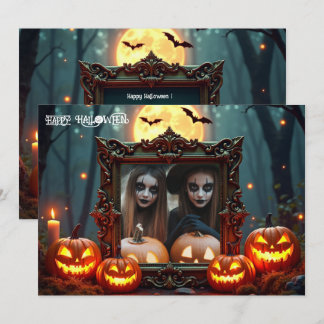 🎃Moonlit Masquerade Custom Photo card