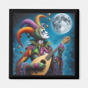 🎭 "Moonlit Melody: The Enchanted Jester Magnet" Magnet