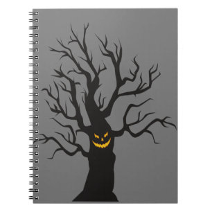 Moonlit Memories: B&W Halloween Spiral Notebook