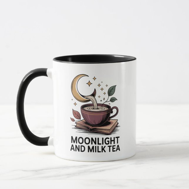 Moonlit Milk Tea Crescent Mug (Left)