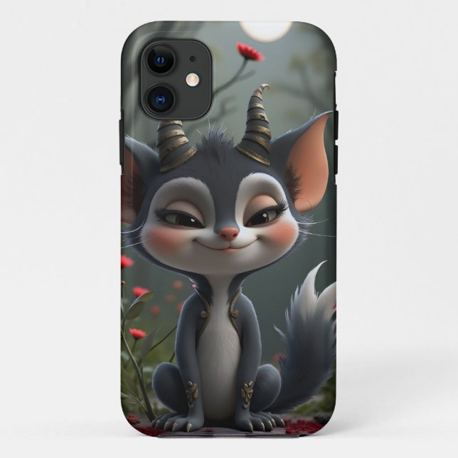 Moonlit Mischief Forest Spirit of Crimson Bloom.  Case-Mate iPhone Case (Back)