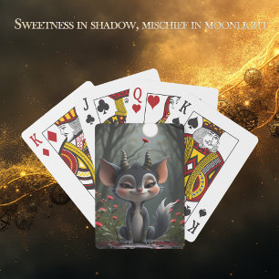 Moonlit Mischief Forest Spirit of Crimson Bloom.  Playing Cards