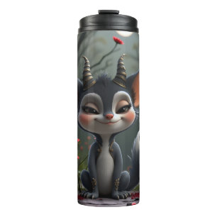 Moonlit Mischief Forest Spirit of Crimson Bloom.  Thermal Tumbler