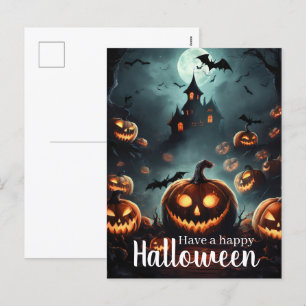 Moonlit Mischief & Haunted Whimsy Holiday Postcard