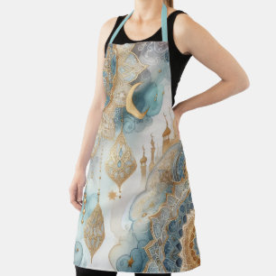Moonlit Mosque Serenity for Ramadan Apron