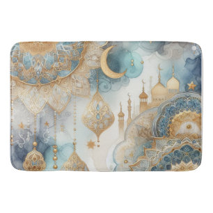 Moonlit Mosque Serenity for Ramadan Bath Mat
