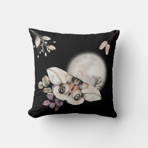 Moonlit Moth Graphic Cushion