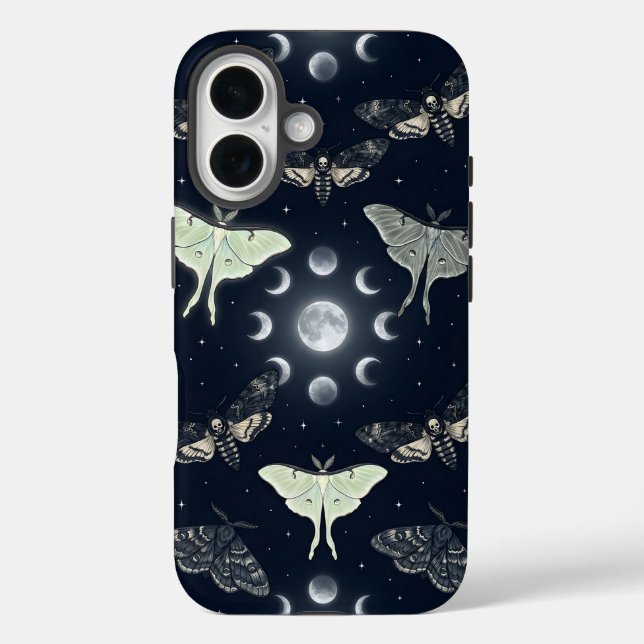 Moonlit Moth Night Phone Case (Back)
