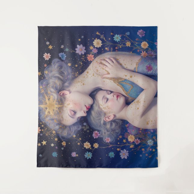 Moonlit Mother’s Embrace Tapestry (Front)