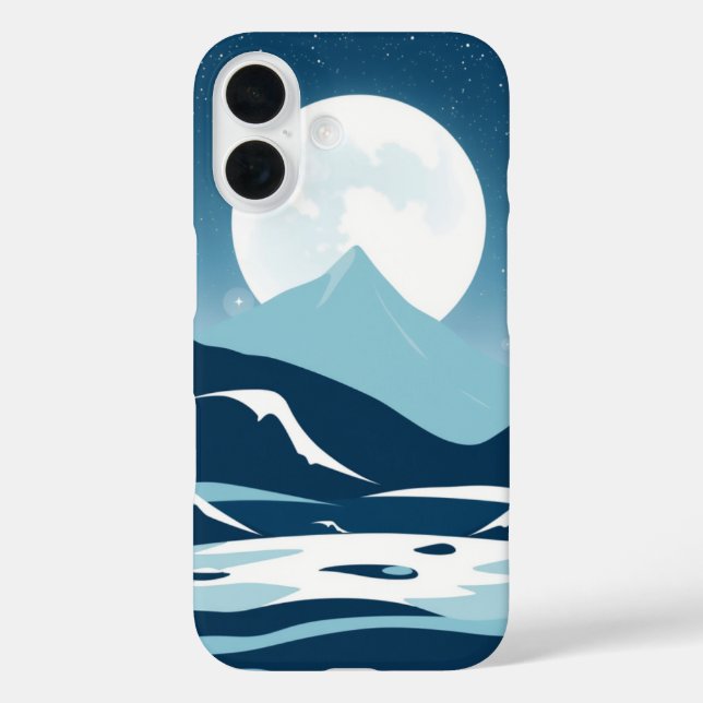 Moonlit Mountains: A Serene Nightscape Case-Mate iPhone Case (Back)