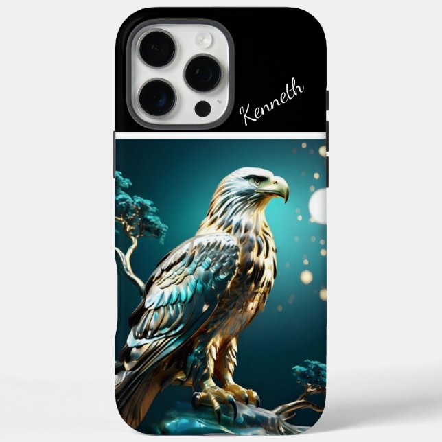 Moonlit Night with Golden Eagle Case-Mate iPhone Case (Back)