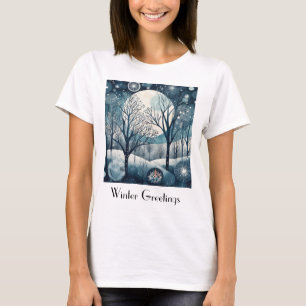 Moonlit Nodic Forest, customisable T-Shirt