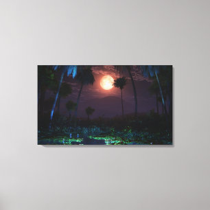 Moonlit Oasis (Illume) Wrapped Canvas