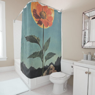 Moonlit Orange Bloom - Vintage Boho Charm (2) Shower Curtain