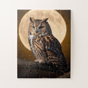 Moonlit Owl Puzzle: Fun, Educational Gift Jigsaw Puzzle