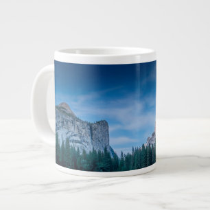 Moonlit Panoramic view of Yosemite Valley Large Coffee Mug