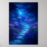 Moonlit Path in the Garden of Dreams