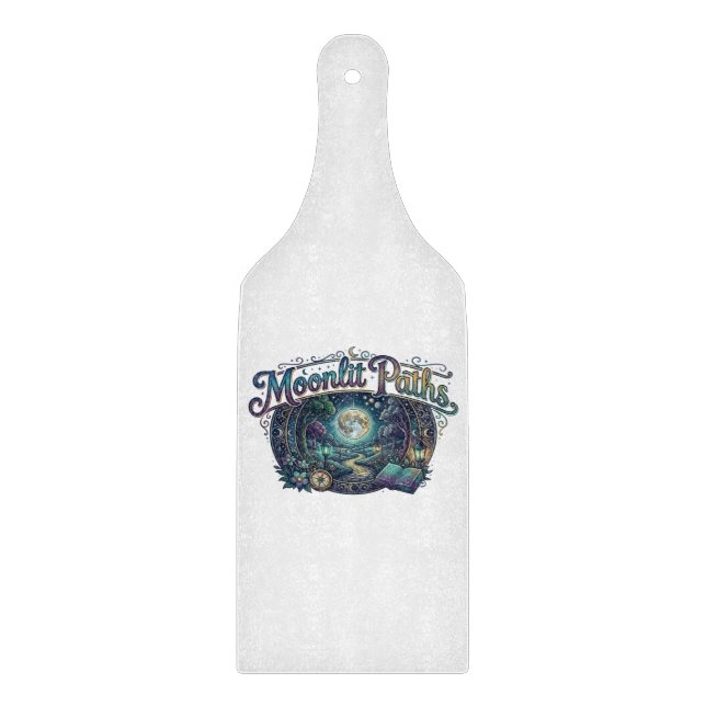 Moonlit Paths – Mystical Night Adventure Graphic T Cutting Board (Front)