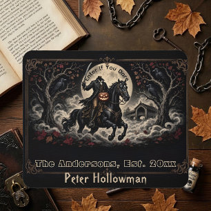 Moonlit Phantom Rider Sleepy Hollow Gothic Macabre Mouse Mat