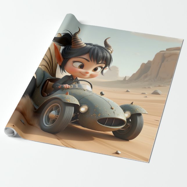 Moonlit Pixie of the Wandering Dunes.  Wrapping Paper (Unrolled)