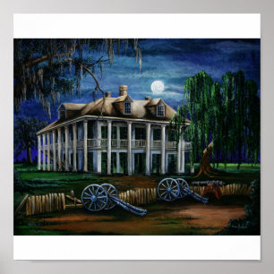 Moonlit Plantation Poster