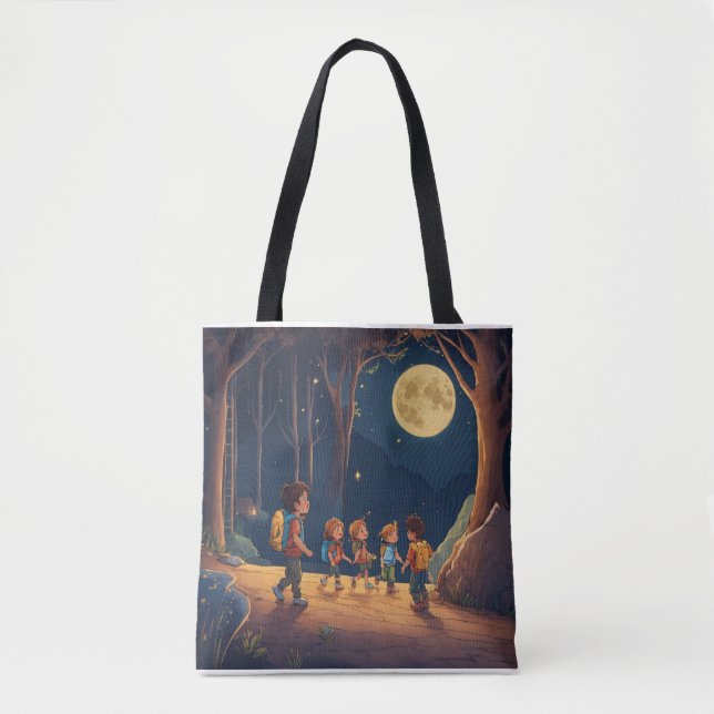Moonlit Playtime Tote Bag (Front)