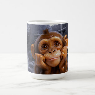 Moonlit Porcelain Chimp Coffee Mug
