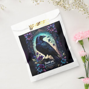 Moonlit Raven Gothic Floral Wedding Suite. Favour Bags