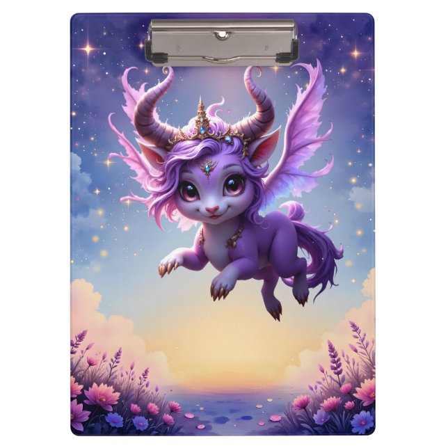 Moonlit Realm Guardian – Violet Dreamling. Clipboard (Front)