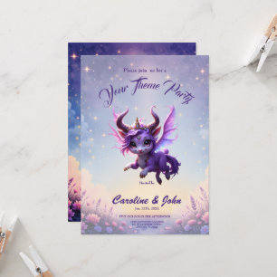 Moonlit Realm Guardian – Violet Dreamling. Invitation