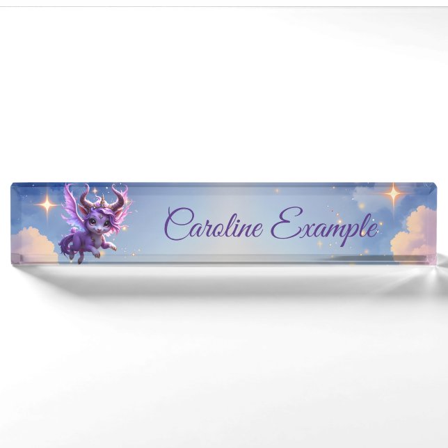 Moonlit Realm Guardian – Violet Dreamling.  Nameplate (Front)
