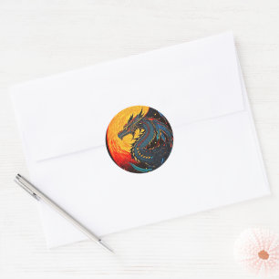 Moonlit Regal Dragon Sticker – Bold & Majestic