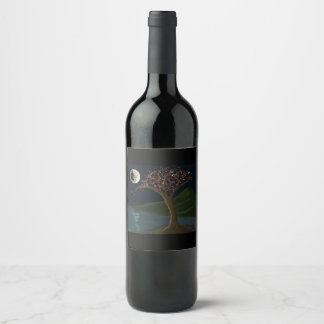 Moonlit River Tree Wine Label