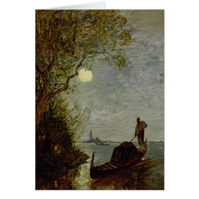 Moonlit Scene with Gondola (Front)