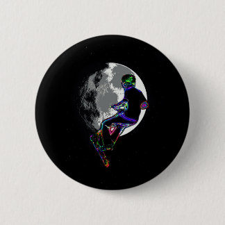 Moonlit Scooter Champ - Scooter Boy Artwork 6 Cm Round Badge