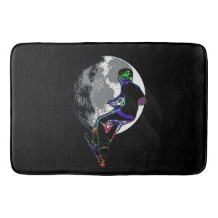 Moonlit Scooter Champ - Scooter Boy Artwork Bath Mat