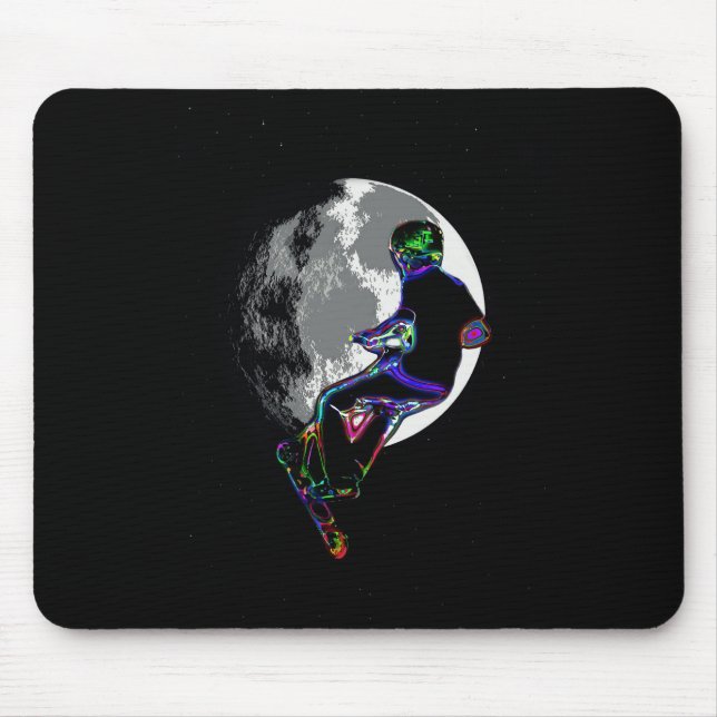 Moonlit Scooter Champ - Scooter Boy Artwork Mouse Mat (Front)