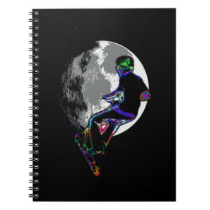 Moonlit Scooter Champ - Scooter Boy Artwork Notebook