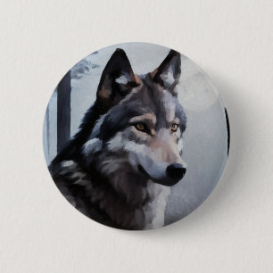 Moonlit Sentinel 6 Cm Round Badge