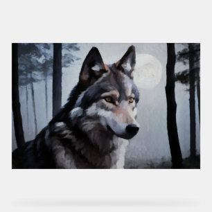 Moonlit Sentinel Acrylic Sign