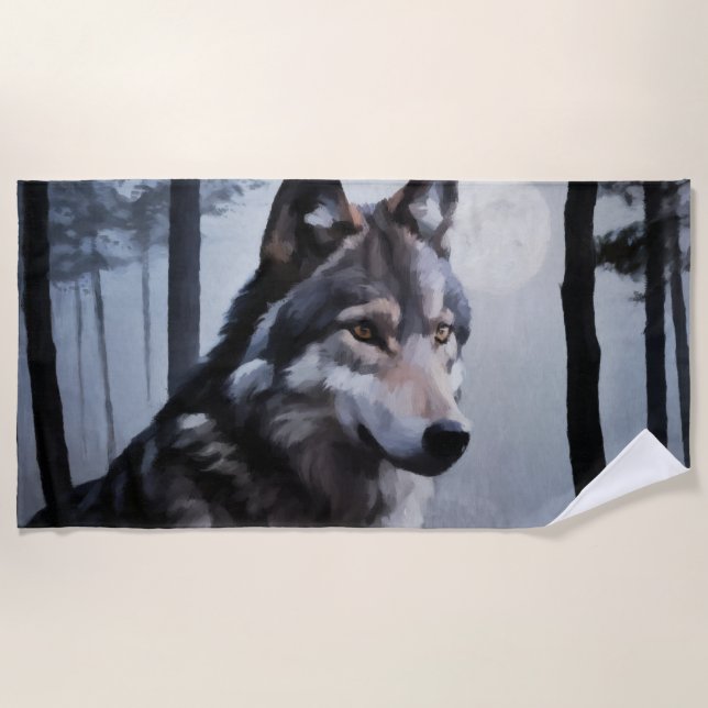 Moonlit Sentinel Beach Towel (Front)