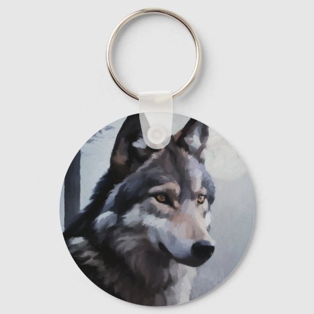 Moonlit Sentinel Key Ring (Front)