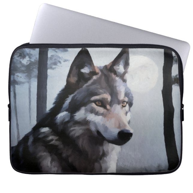 Moonlit Sentinel Laptop Sleeve (Front)