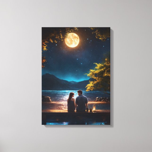 Moonlit Serenade Canvas Print (Front)