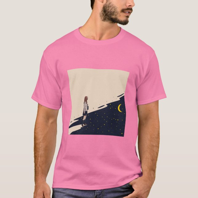 Moonlit Silent Walk. T-Shirt (Front)