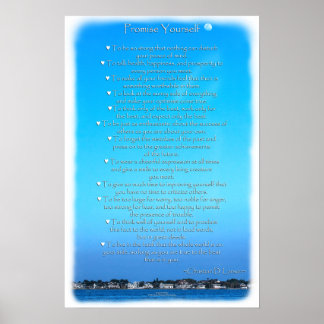Moonlit Sky Optimist Creed Poster