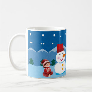 Moonlit Snow Play Coffee Mug