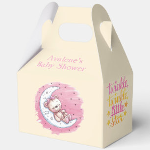 Moonlit Snuggles: A Bear’s Dream Girl Baby Shower Favour Box
