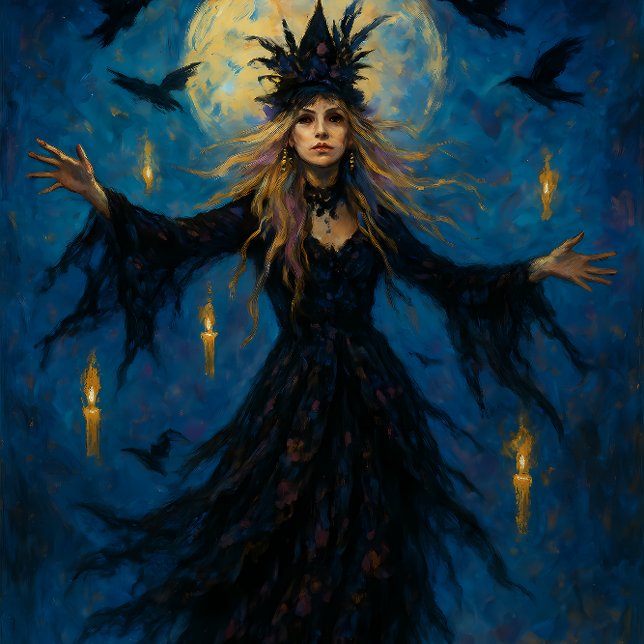 Moonlit Sorceress – Mystical Witch Decoupage Paper (Creator Uploaded)