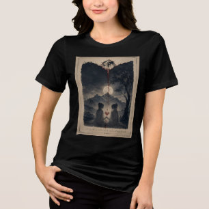 Moonlit Souls Dark Fantasy Silhouette Graphic Tri-Blend Shirt